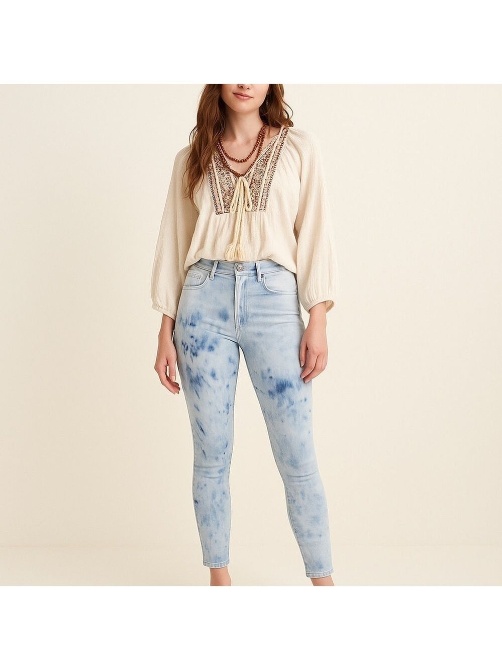 LEVI’S tie dye jeans mile stretch high super skinny high rise high waisted 29